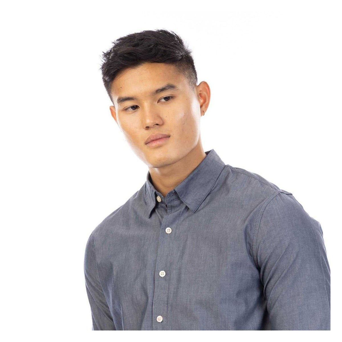 Dark Indigo - Side - Peter Werth Mens Button-Down Shirt