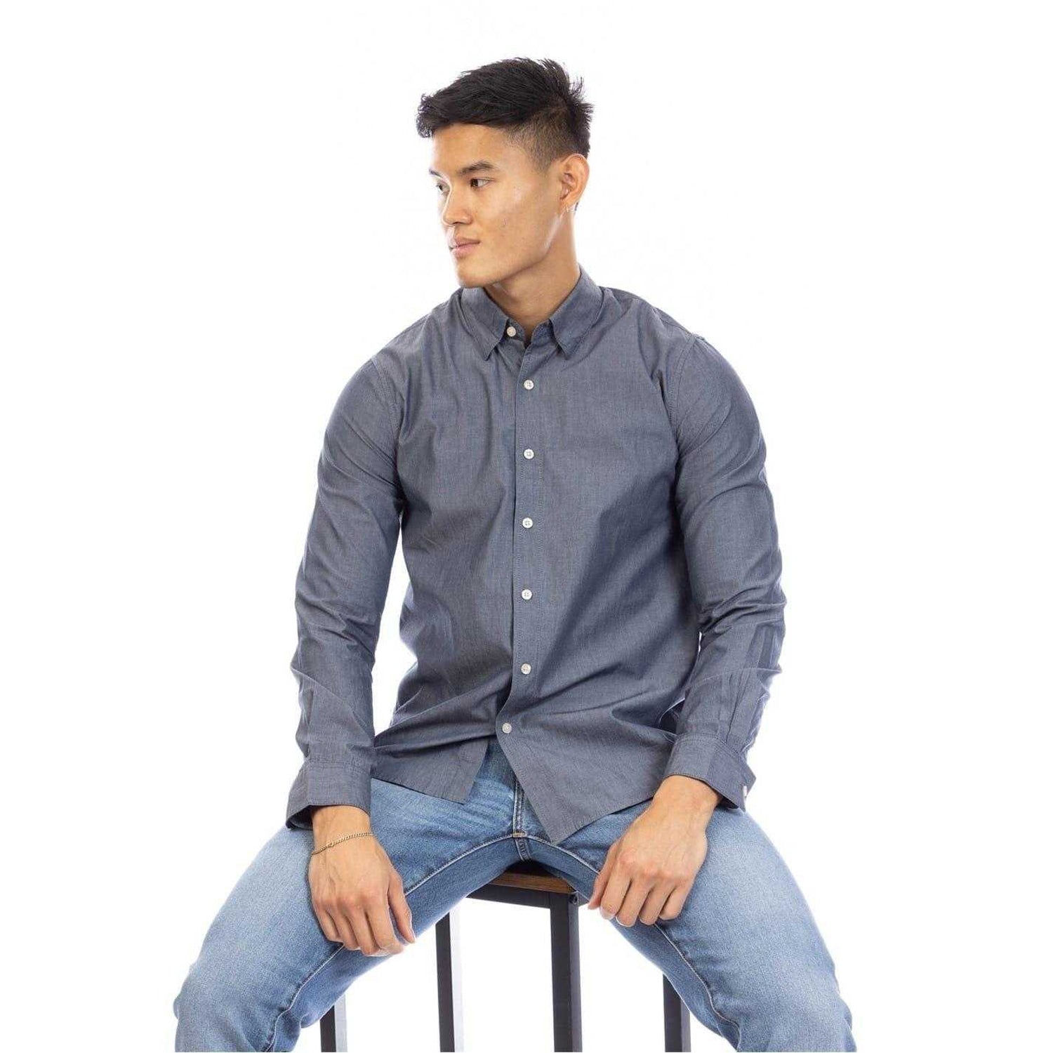 Dark Indigo - Lifestyle - Peter Werth Mens Button-Down Shirt