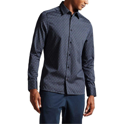 Navy - Lifestyle - Ted Baker Mens Slim Long-Sleeved Shirt