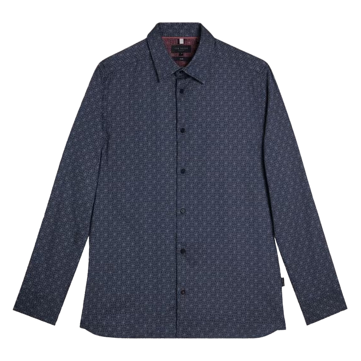 Navy - Front - Ted Baker Mens Slim Long-Sleeved Shirt