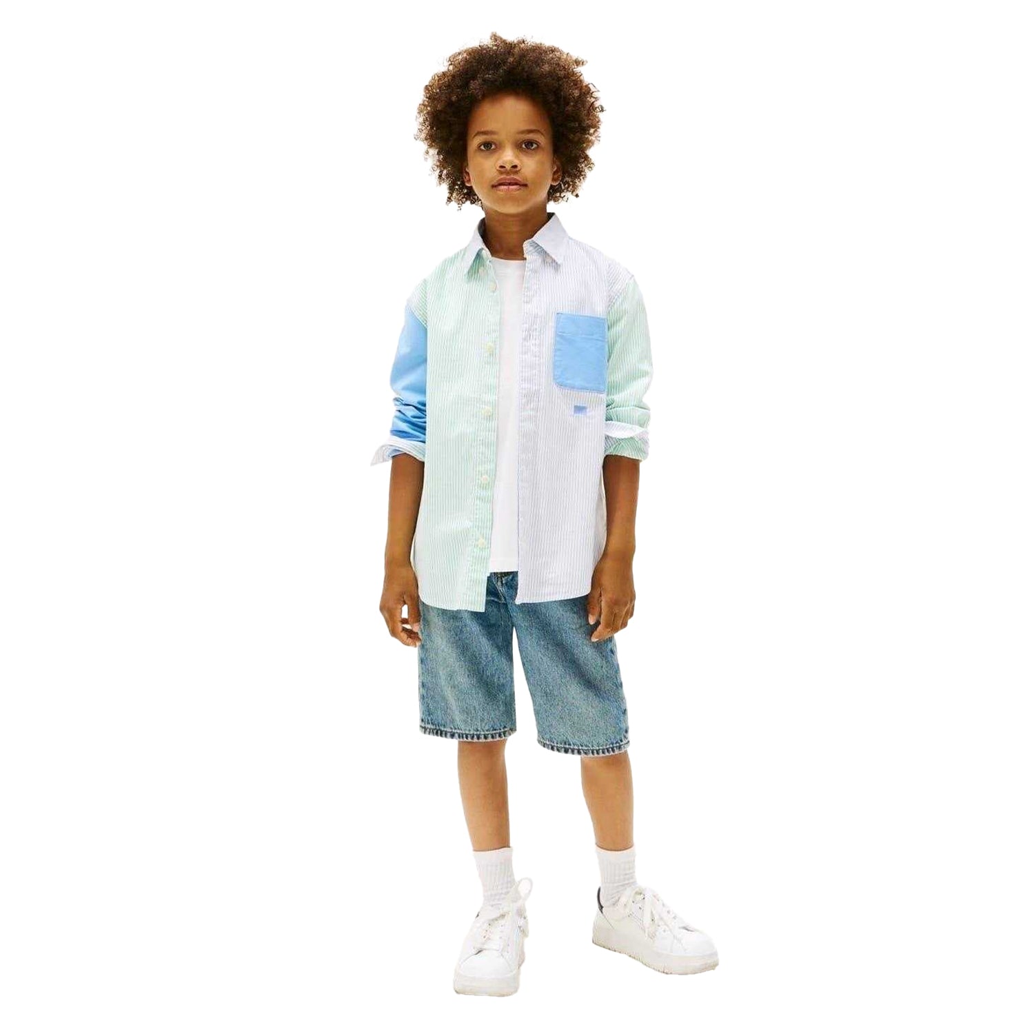 Cloud Blue - Lifestyle - Tommy Hilfiger Boys Long-Sleeved Button-Down Shirt