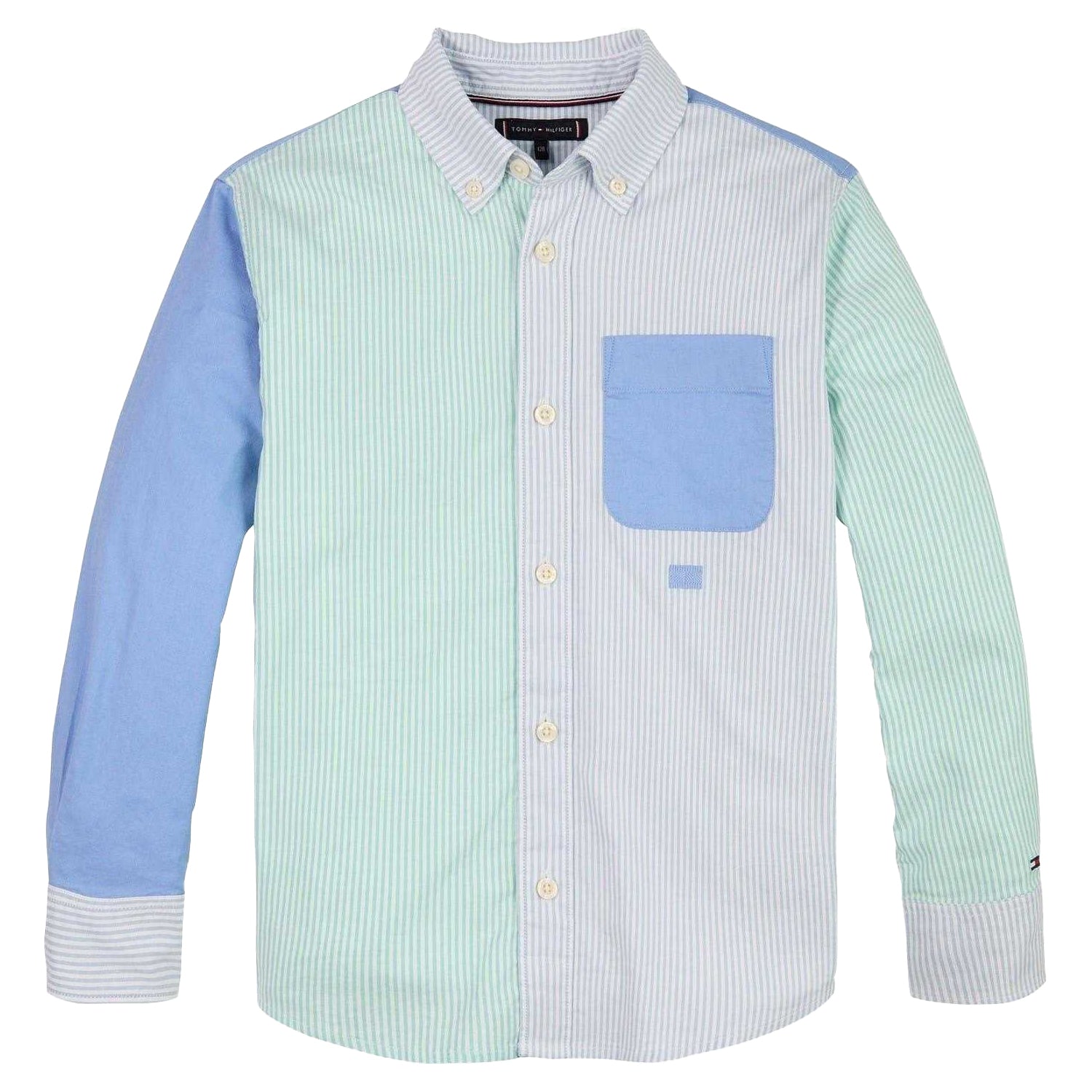 Cloud Blue - Front - Tommy Hilfiger Boys Long-Sleeved Button-Down Shirt