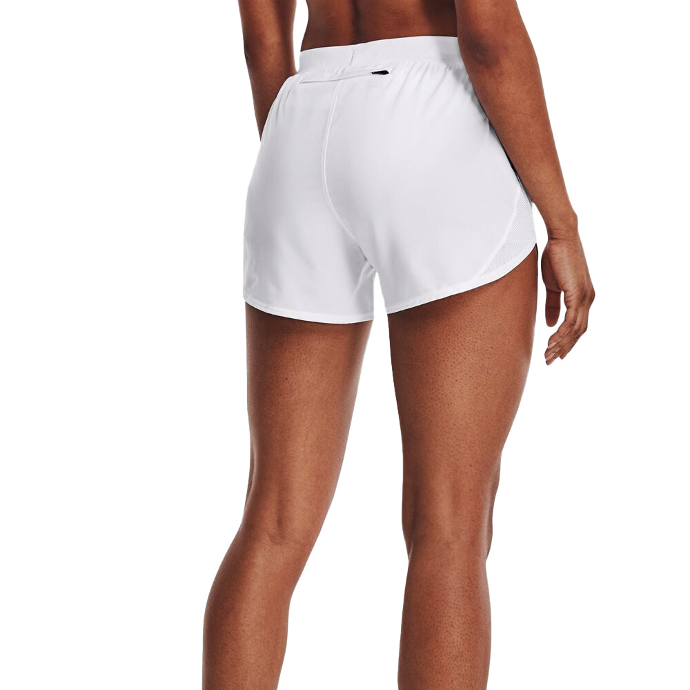 White - Back - Under Armour Womens-Ladies Fly By Elite Shorts