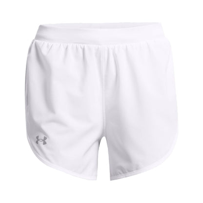 White - Front - Under Armour Womens-Ladies Fly By Elite Shorts