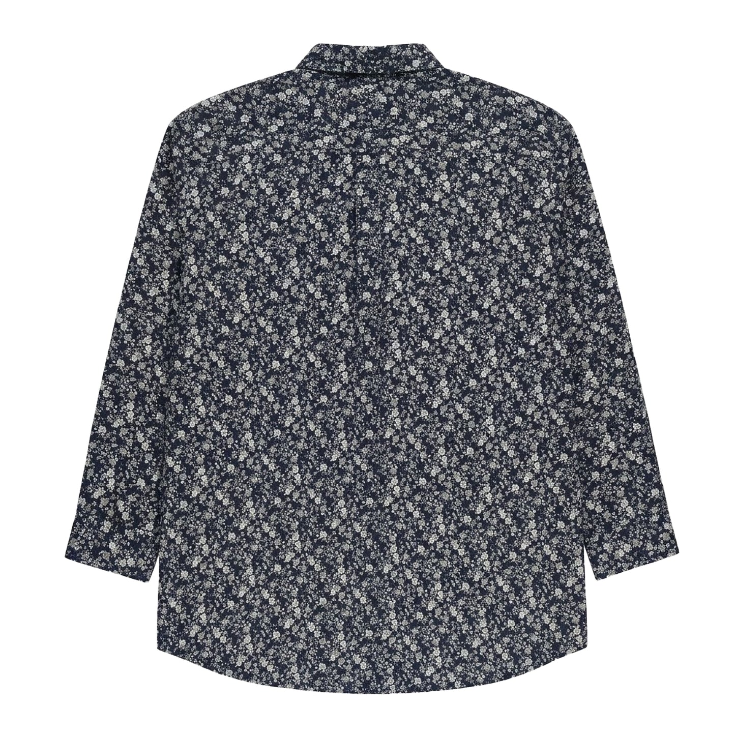 Navy - Back - Raging Bull Mens Woven Regular Long-Sleeved Shirt