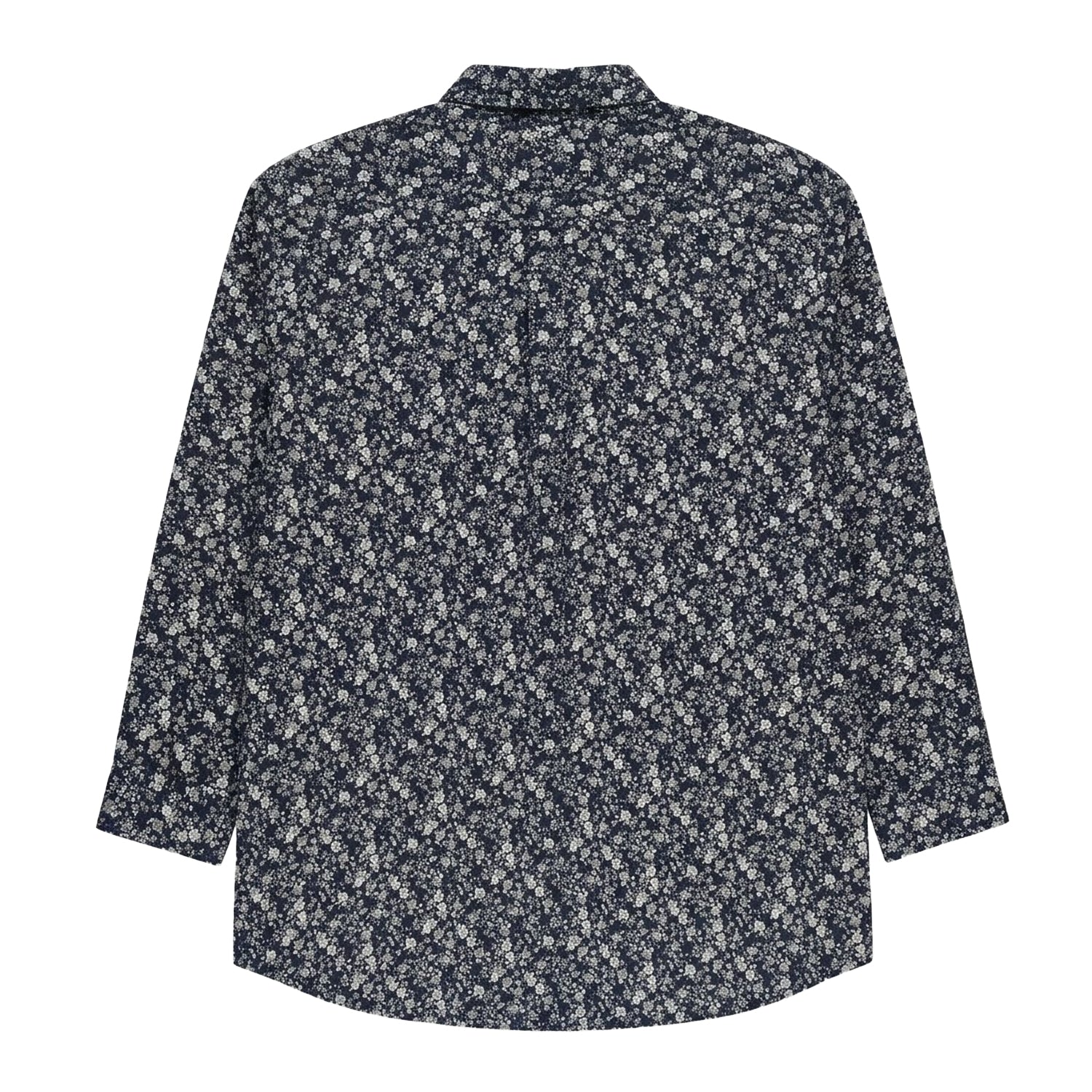 Navy - Back - Raging Bull Mens Woven Regular Long-Sleeved Shirt