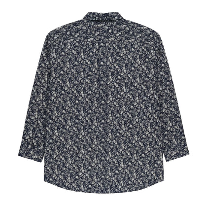 Navy - Back - Raging Bull Mens Woven Regular Long-Sleeved Shirt