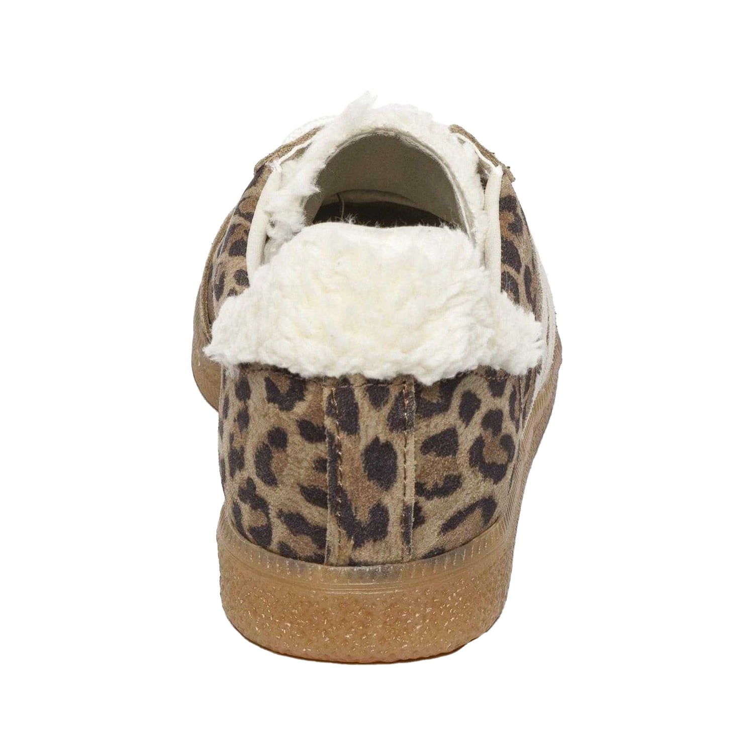 Brown - Back - Steve Madden Womens-Ladies Elora Leopard Print Textile Trainers
