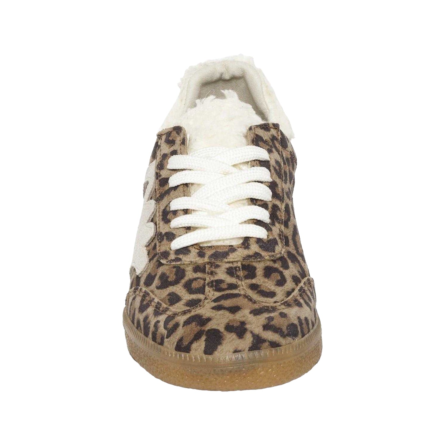 Brown - Lifestyle - Steve Madden Womens-Ladies Elora Leopard Print Textile Trainers