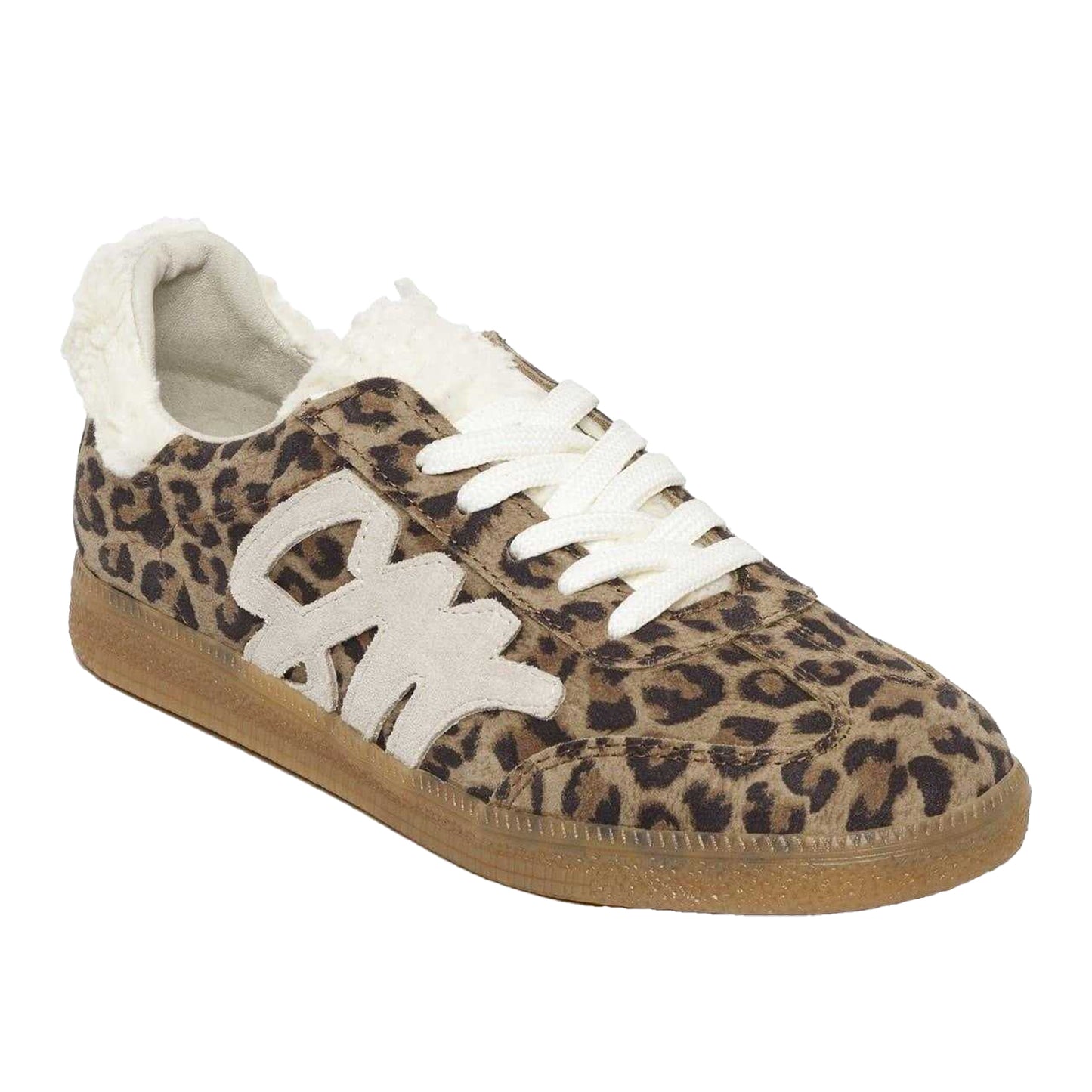 Brown - Pack Shot - Steve Madden Womens-Ladies Elora Leopard Print Textile Trainers