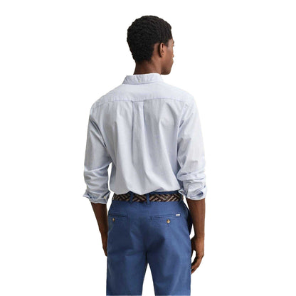 Light Blue - Back - Gant Mens Fitted Shirt