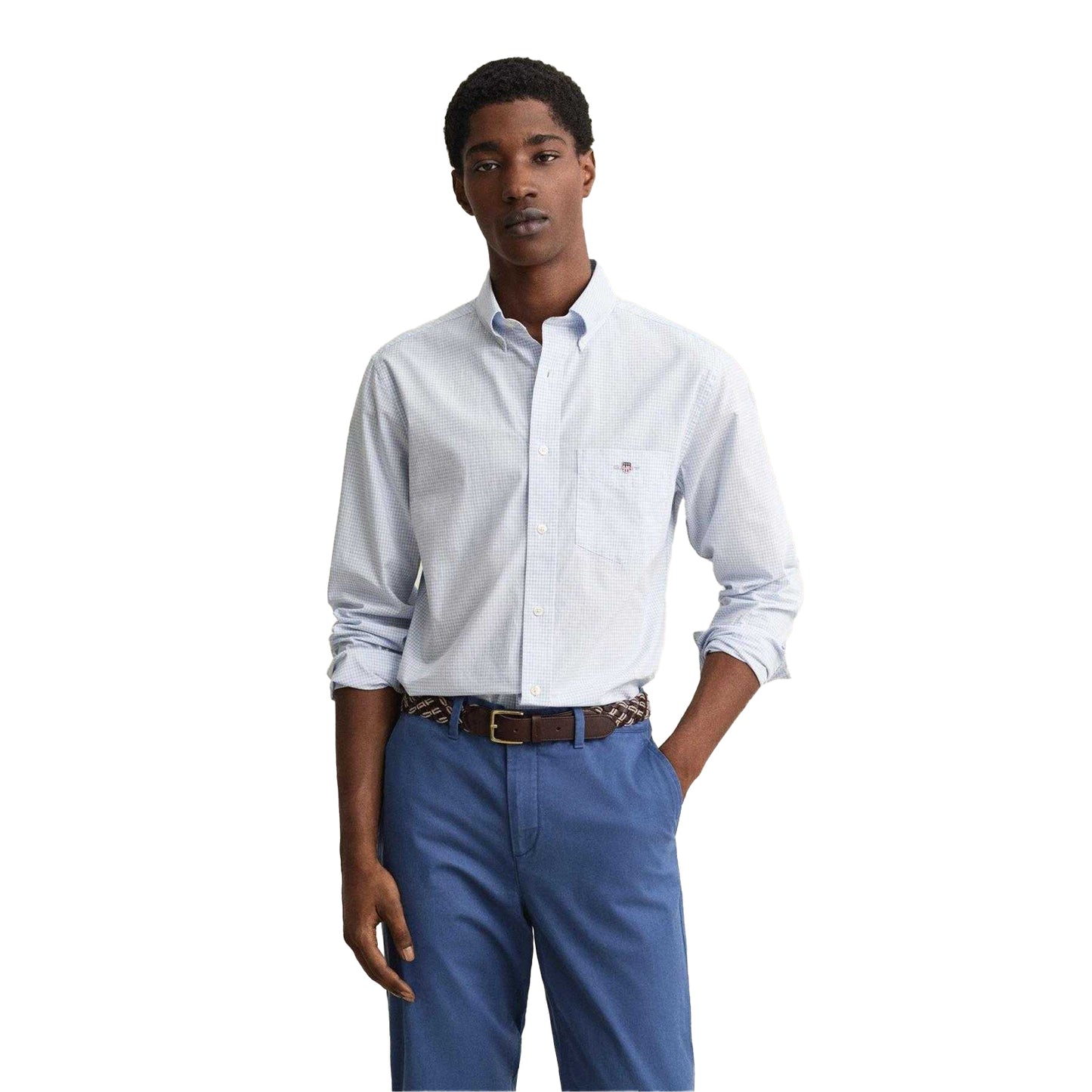 Light Blue - Lifestyle - Gant Mens Fitted Shirt