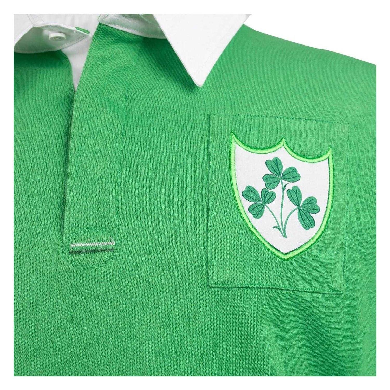 Kelly Green - Side - KooGa Unisex Adult Heavy Cotton Long-Sleeved Rugby Shirt