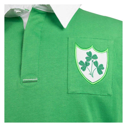Kelly Green - Side - KooGa Unisex Adult Heavy Cotton Long-Sleeved Rugby Shirt