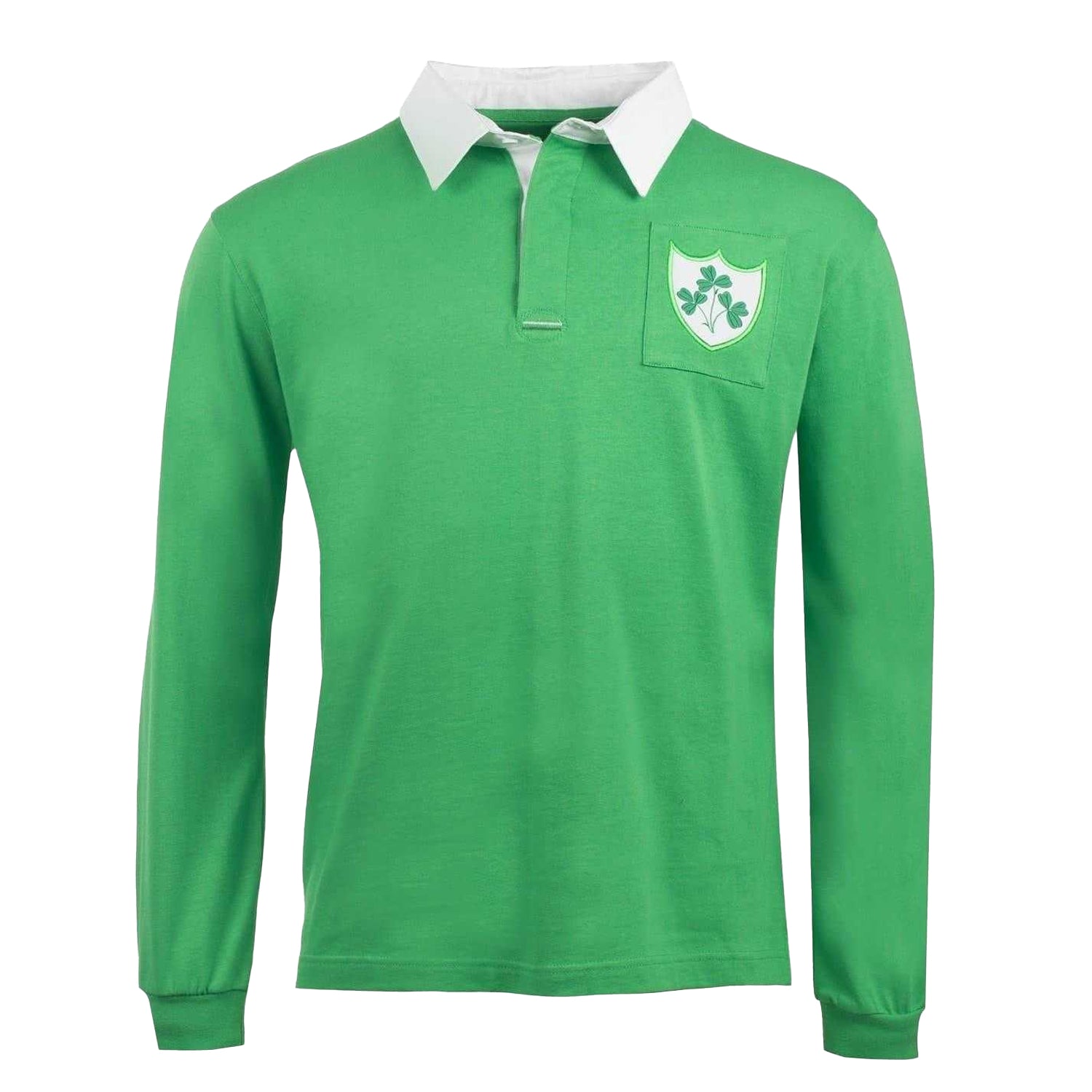 Kelly Green - Front - KooGa Unisex Adult Heavy Cotton Long-Sleeved Rugby Shirt