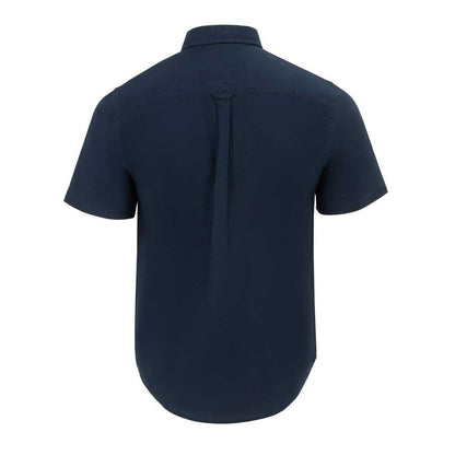 Navy - Back - Firetrap Mens Oxford Cotton Casual Shirt