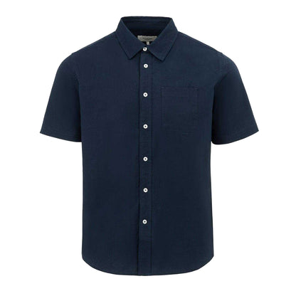 Navy - Front - Firetrap Mens Oxford Cotton Casual Shirt