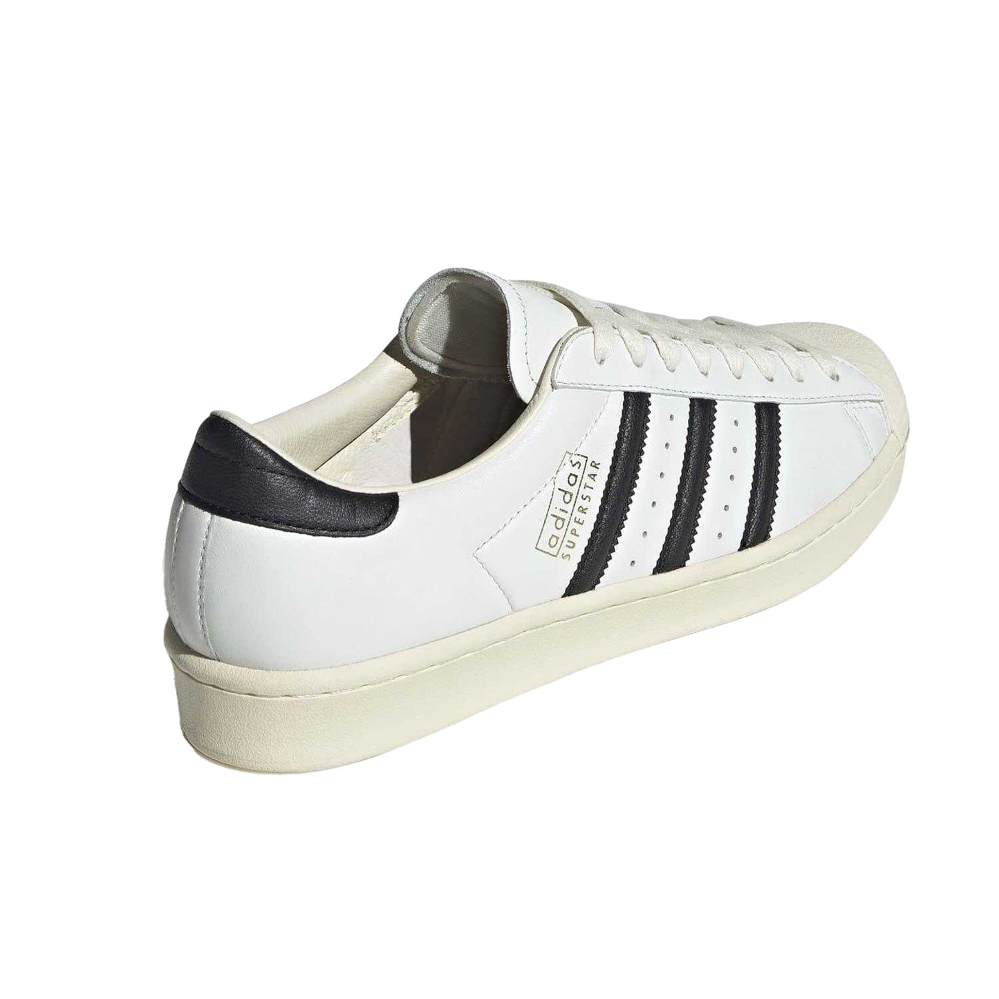 White-Black - Back - Adidas Mens Superstar Shell Leather Trainers