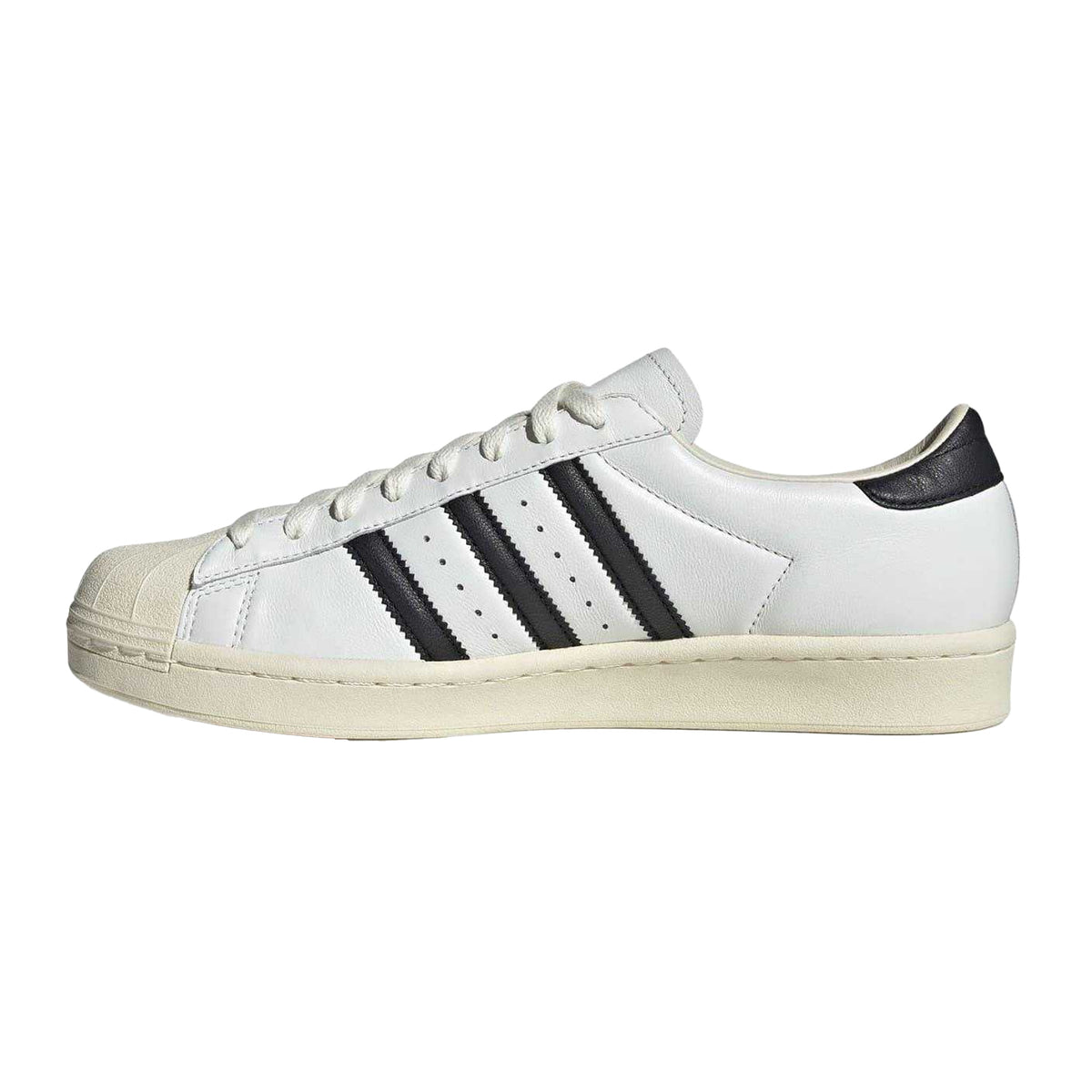 White-Black - Side - Adidas Mens Superstar Shell Leather Trainers