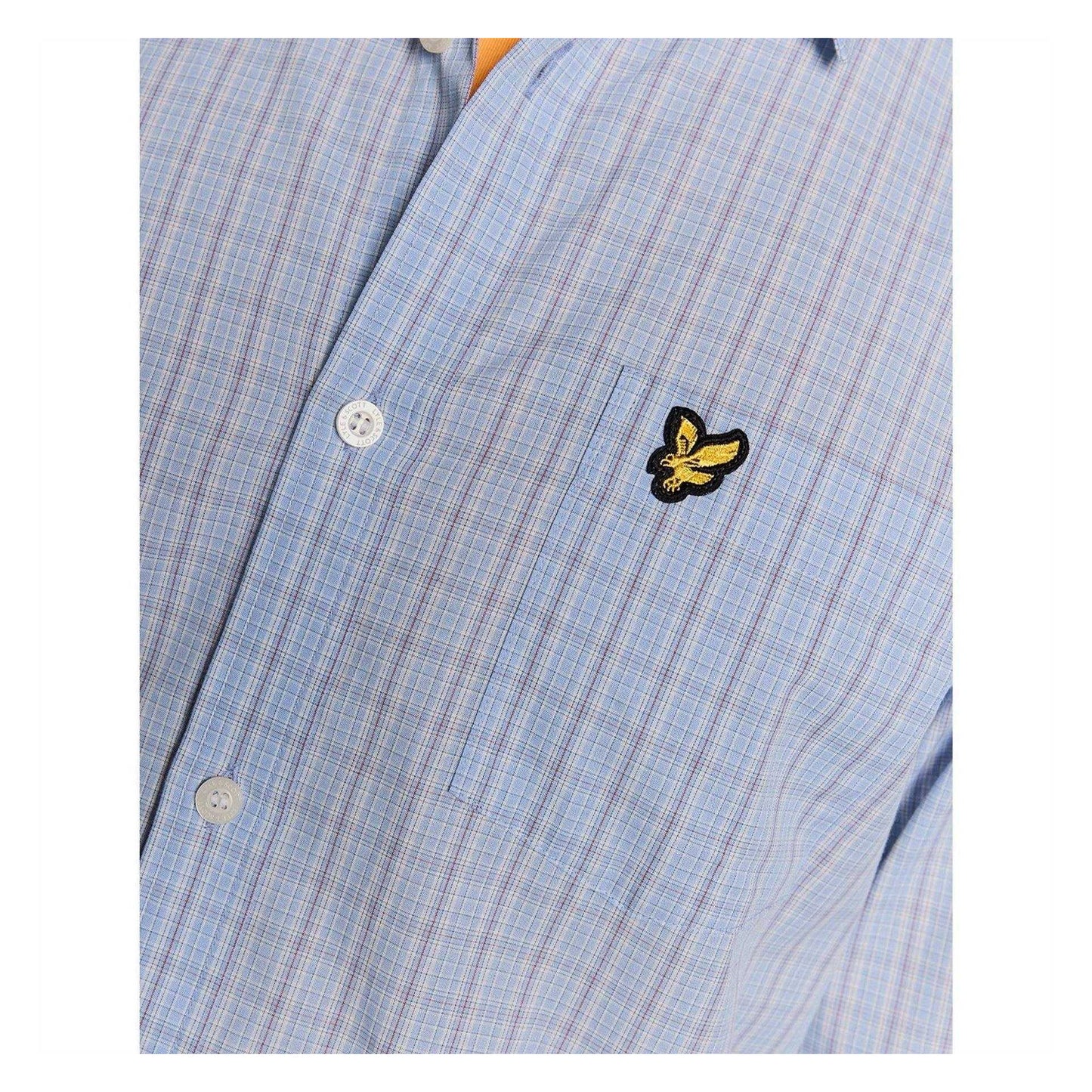 Chalk Blue - Lifestyle - Lyle & Scott Mens Micro Checked Woven Shirt