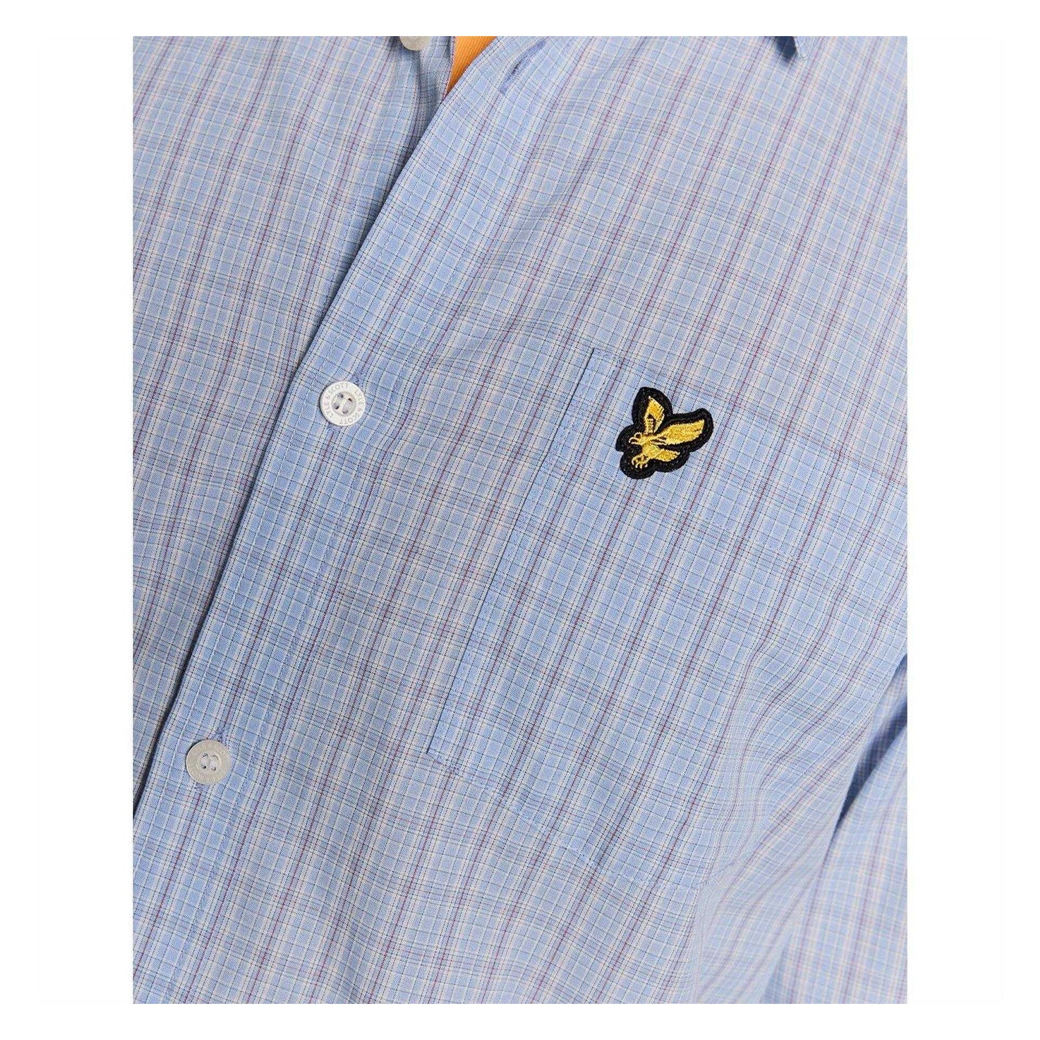Chalk Blue - Lifestyle - Lyle & Scott Mens Micro Checked Woven Shirt
