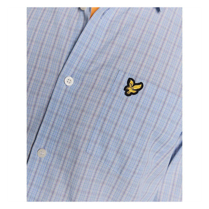 Chalk Blue - Lifestyle - Lyle & Scott Mens Micro Checked Woven Shirt