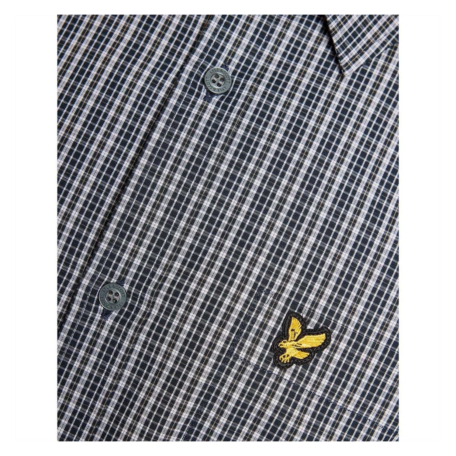 Dark Navy - Lifestyle - Lyle & Scott Mens Micro Checked Woven Shirt