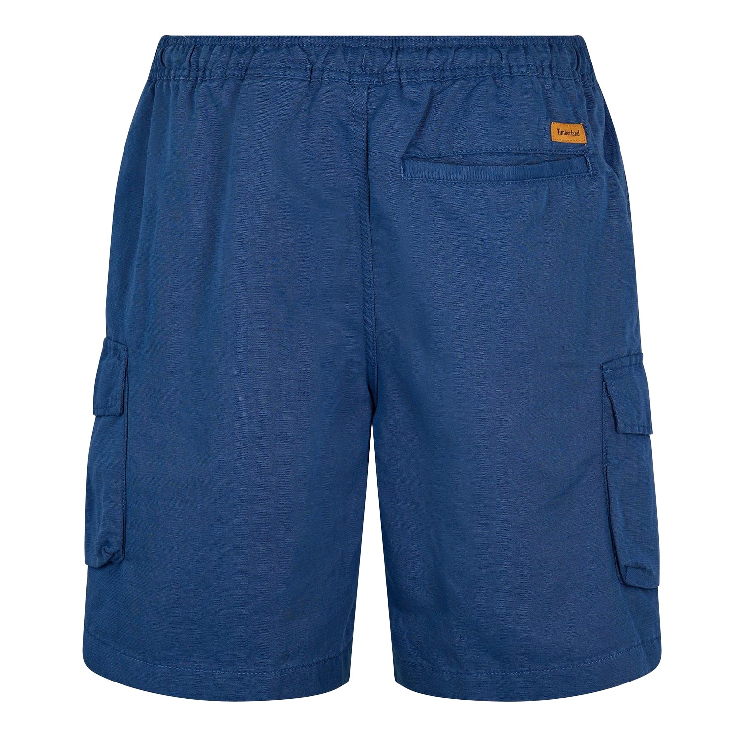 Dark Denim - Back - Timberland Mens Cotton Linen Comfort Cargo Shorts