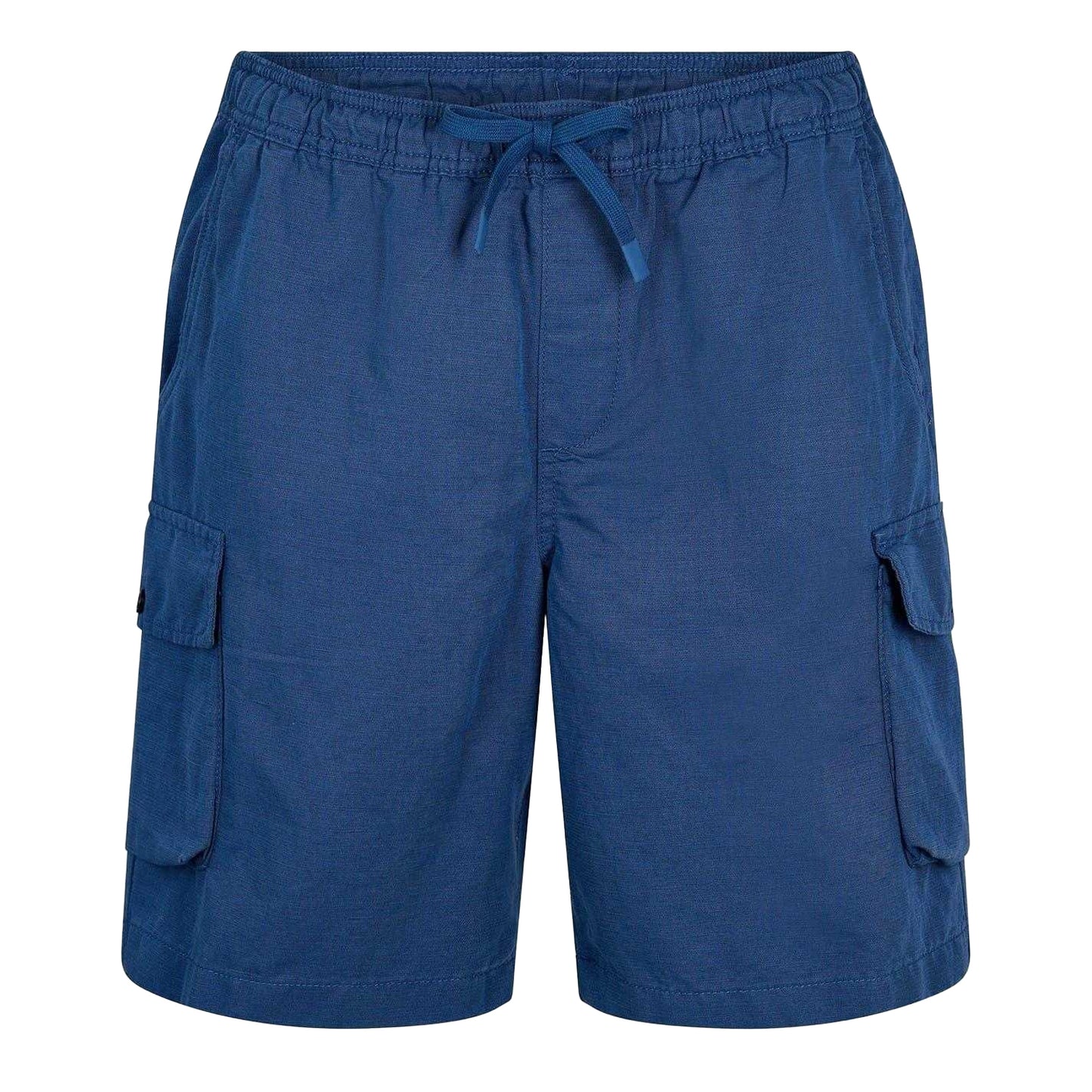 Dark Denim - Front - Timberland Mens Cotton Linen Comfort Cargo Shorts