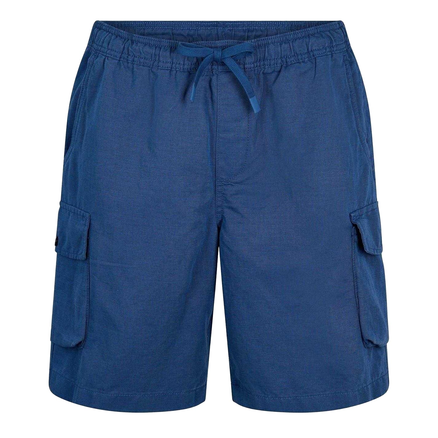 Dark Denim - Front - Timberland Mens Cotton Linen Comfort Cargo Shorts