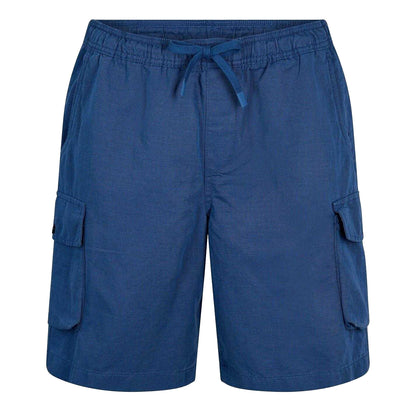 Dark Denim - Front - Timberland Mens Cotton Linen Comfort Cargo Shorts