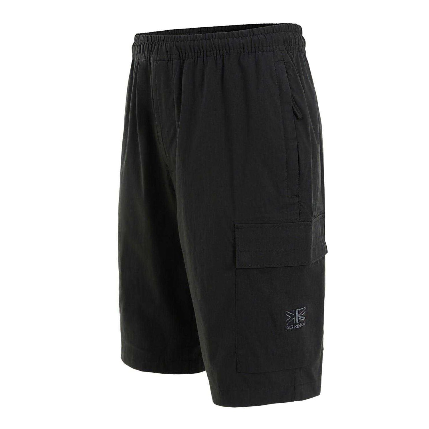 Black - Side - Karrimor Mens Lightweight Cargo Shorts
