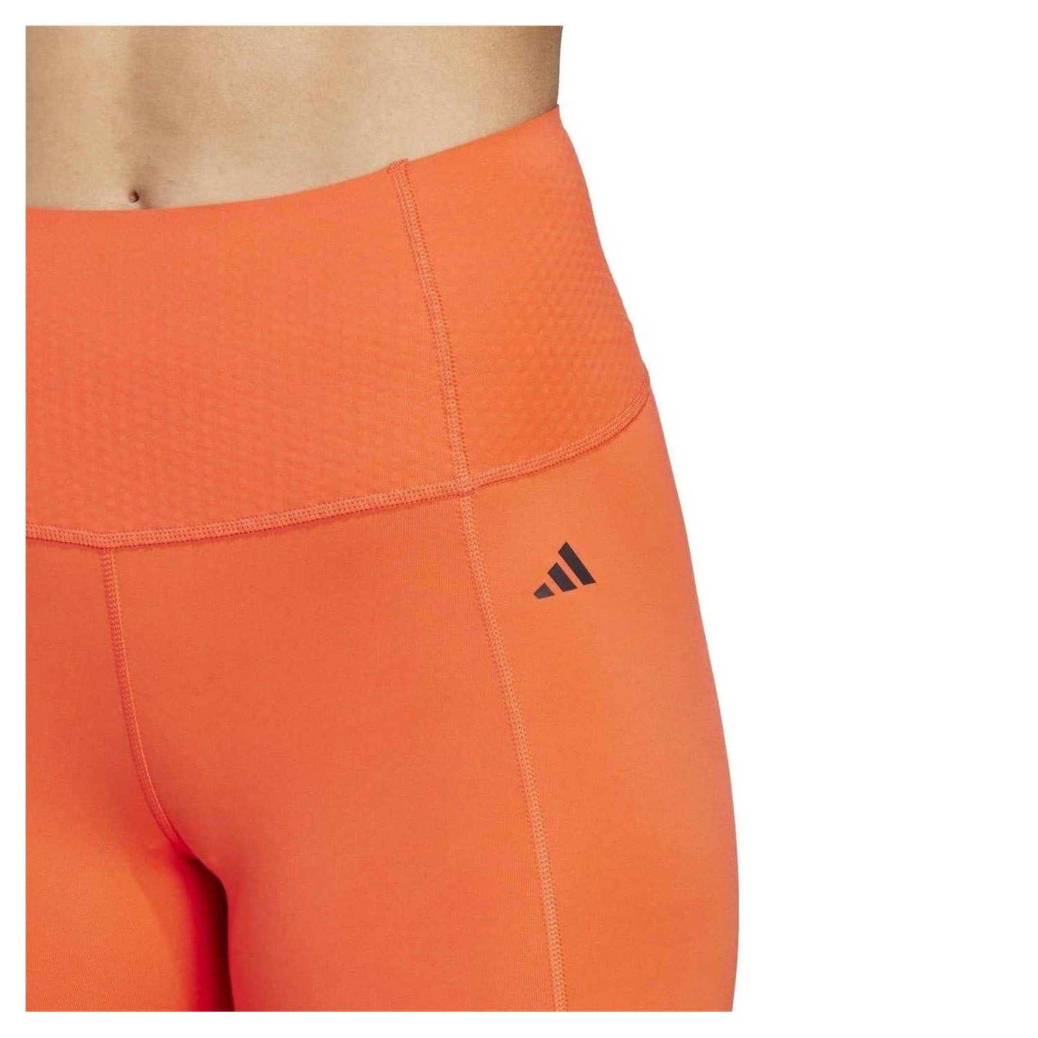 Red - Side - Adidas Womens-Ladies Optime 7-8 Leggings