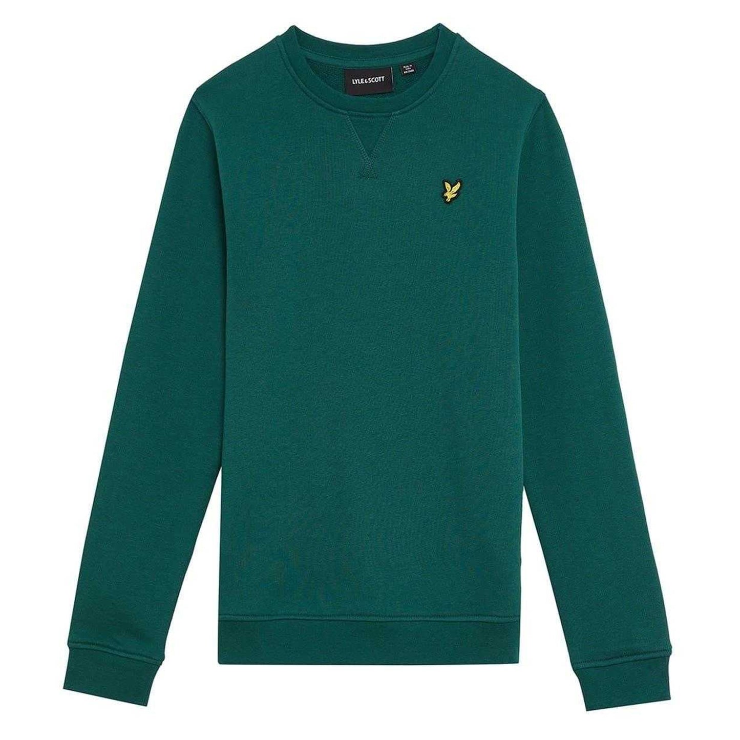 Emerald - Front - Lyle & Scott Childrens-Kids Embroidered Logo Crew Neck Sweatshirt