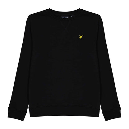 Jet Black - Front - Lyle & Scott Childrens-Kids Embroidered Logo Crew Neck Sweatshirt