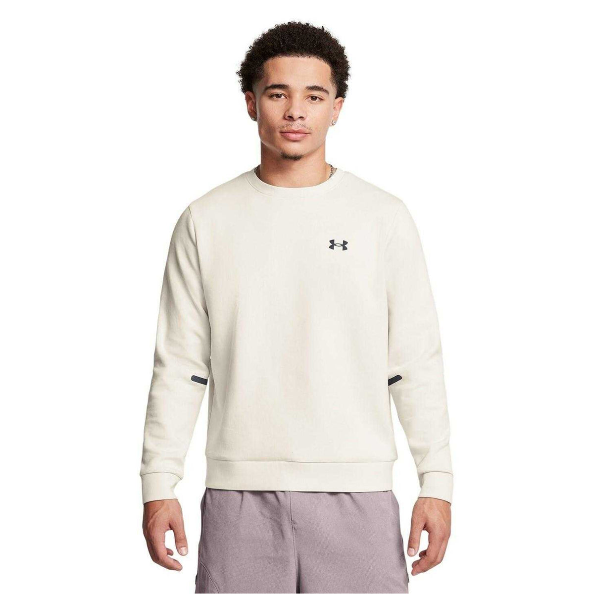 White-Black - Side - Under Armour Mens Unstoppable Sweatshirt