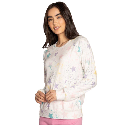 Off White - Lifestyle - PJ Salvage Womens-Ladies Star Print Sweatshirt