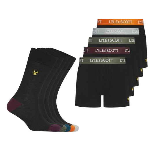 Black - Front - Lyle & Scott Mens Gift Set (Pack of 10)