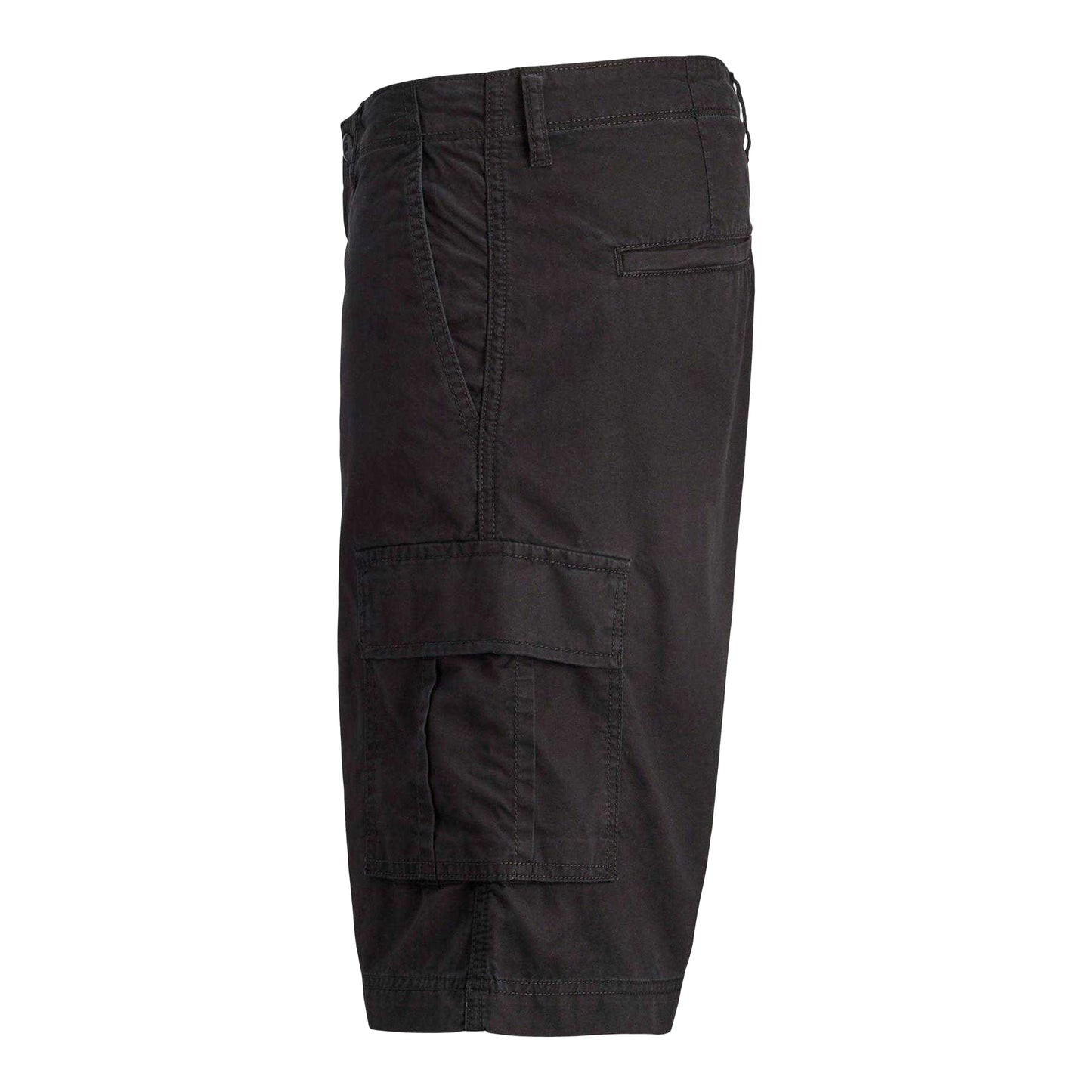 Black - Side - Jack And Jones Mens Cotton Blend Tailored Cargo Shorts