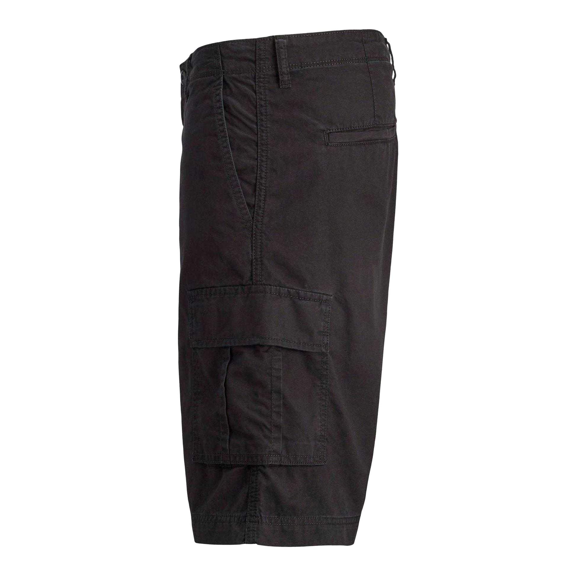 Black - Side - Jack And Jones Mens Cotton Blend Tailored Cargo Shorts