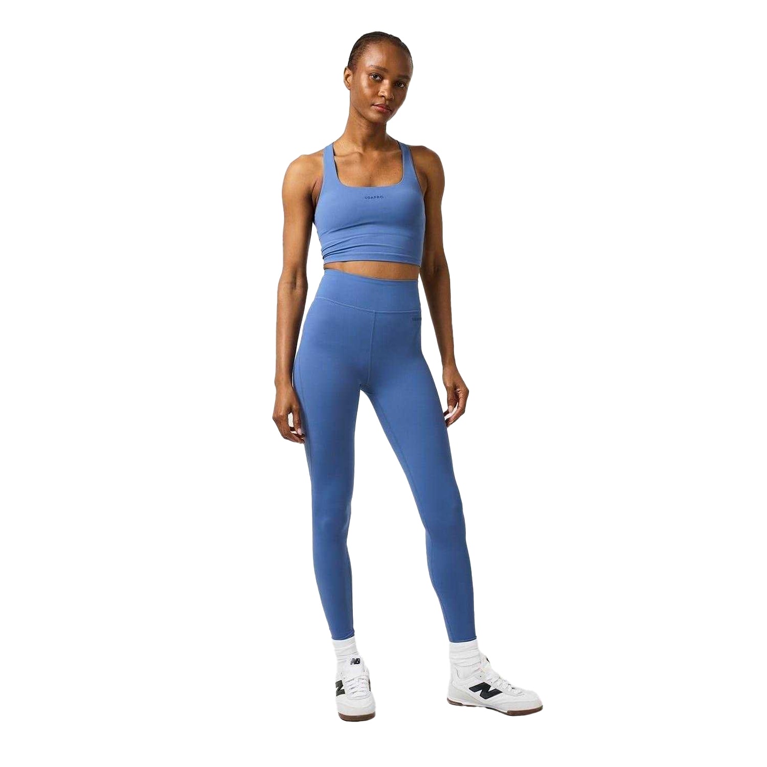 Bijou Blue - Pack Shot - USA Pro Womens-Ladies Nylon Seamless High Waist Leggings