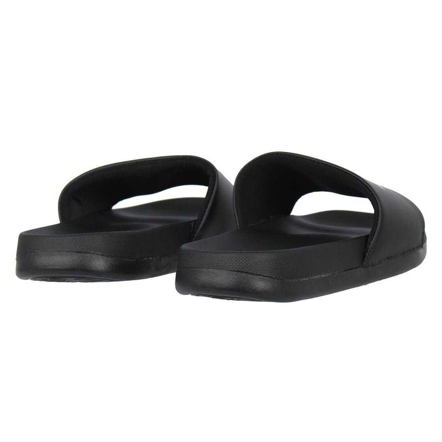 Black - Back - Everlast Childrens-Kids Padded Strap Flat Sliders