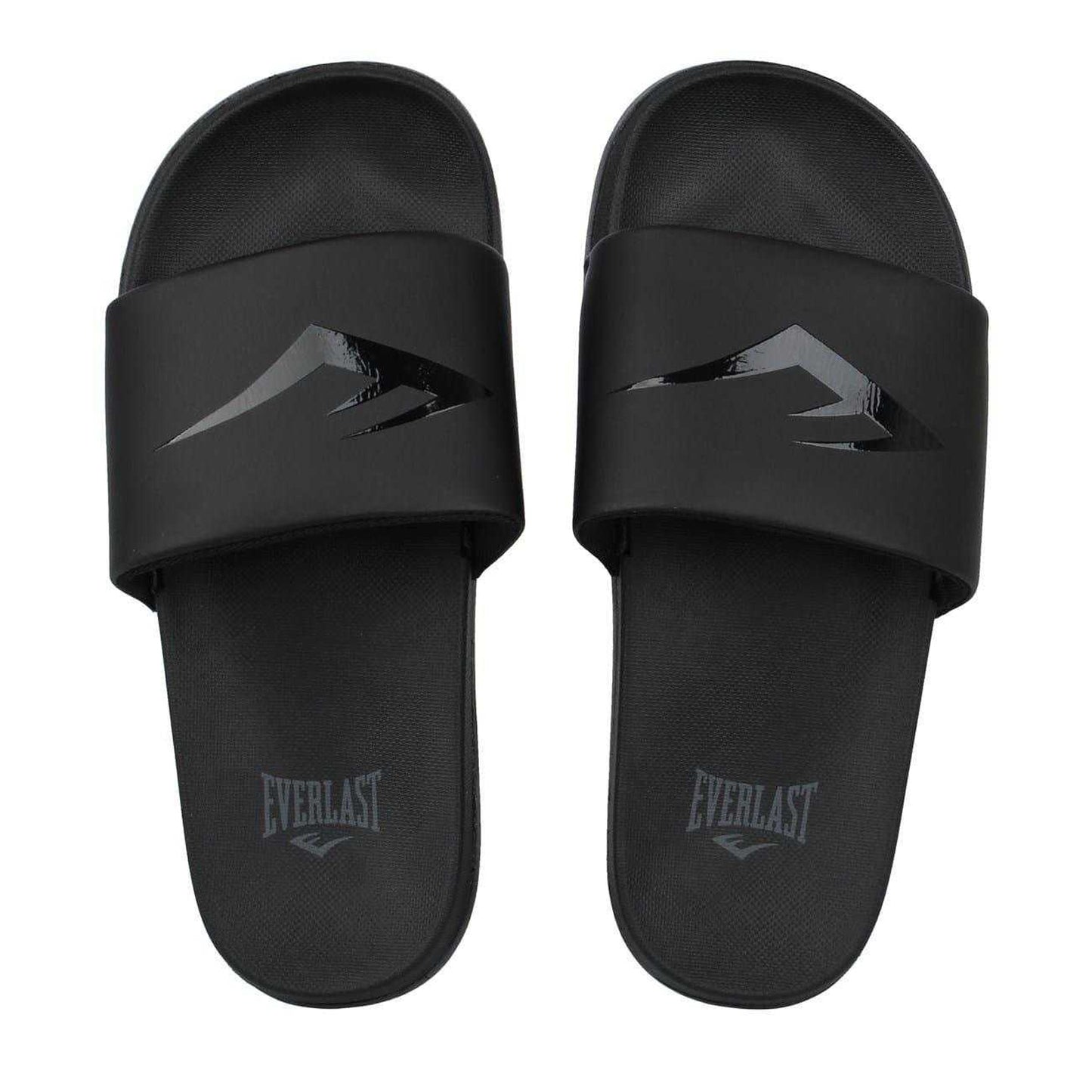 Black - Lifestyle - Everlast Childrens-Kids Padded Strap Flat Sliders