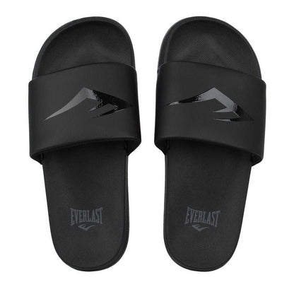 Black - Lifestyle - Everlast Childrens-Kids Padded Strap Flat Sliders