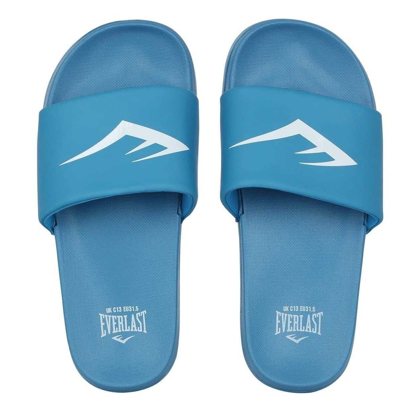 Blue - Lifestyle - Everlast Childrens-Kids Padded Strap Flat Sliders