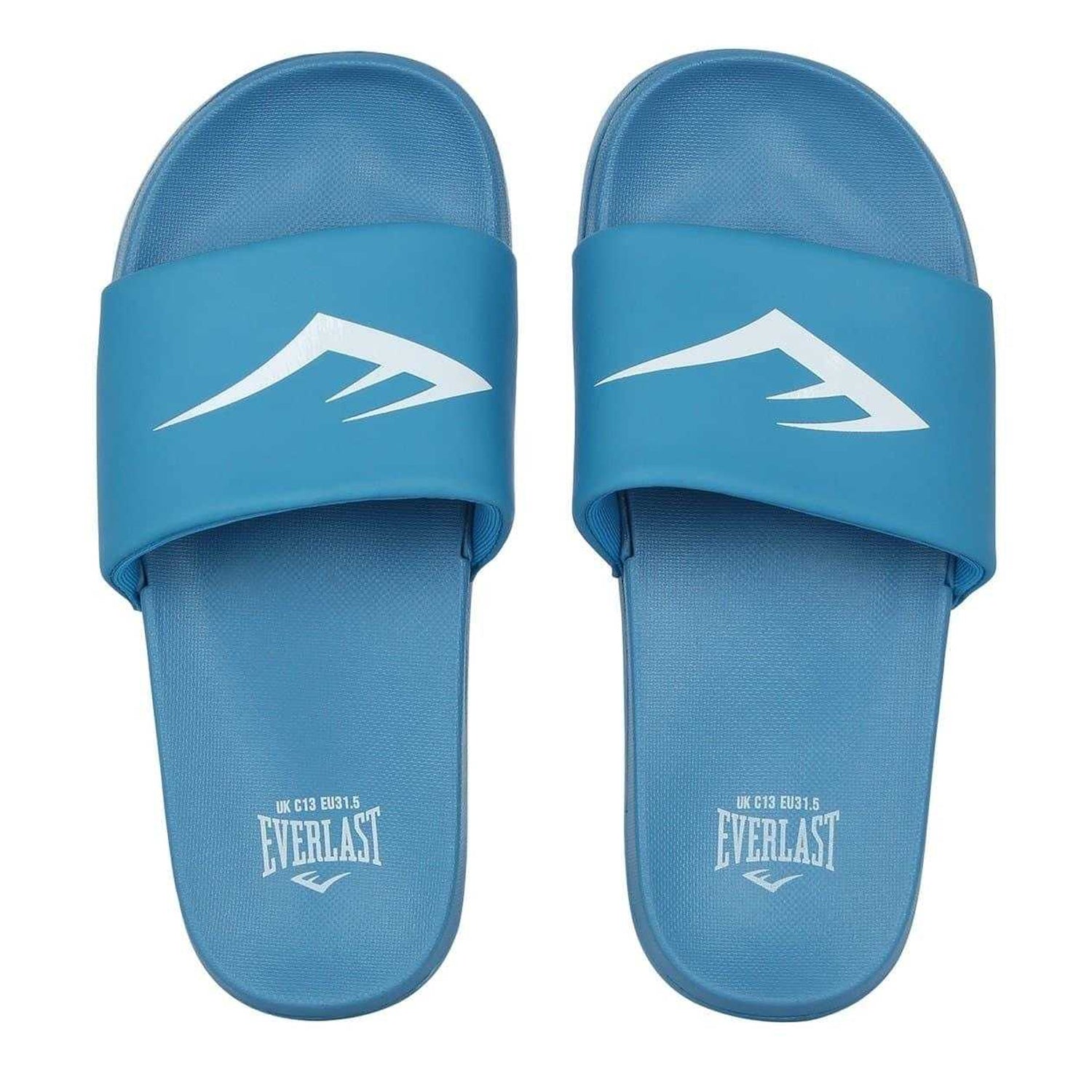 Blue - Lifestyle - Everlast Childrens-Kids Padded Strap Flat Sliders