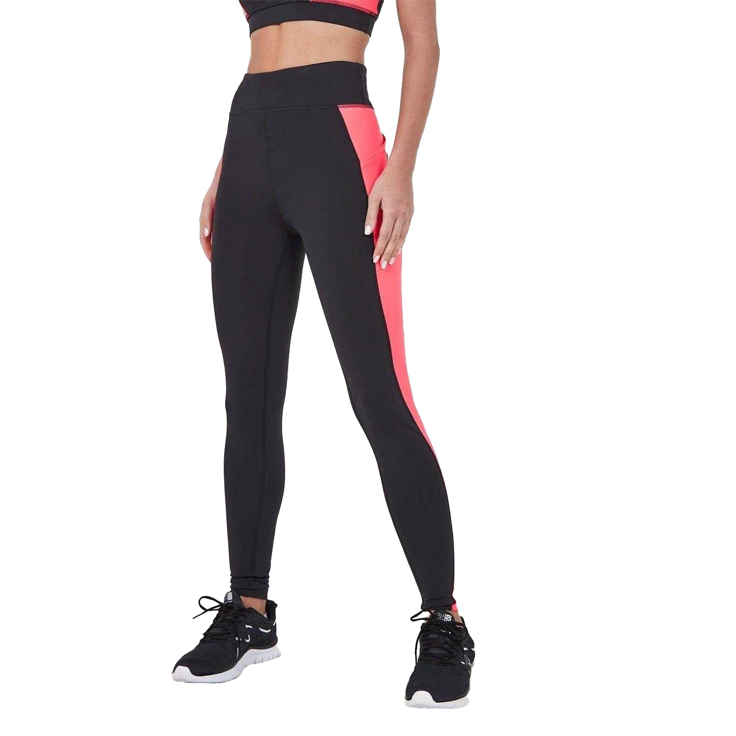 Black-Pink - Lifestyle - Karrimor Womens-Ladies Running Tights