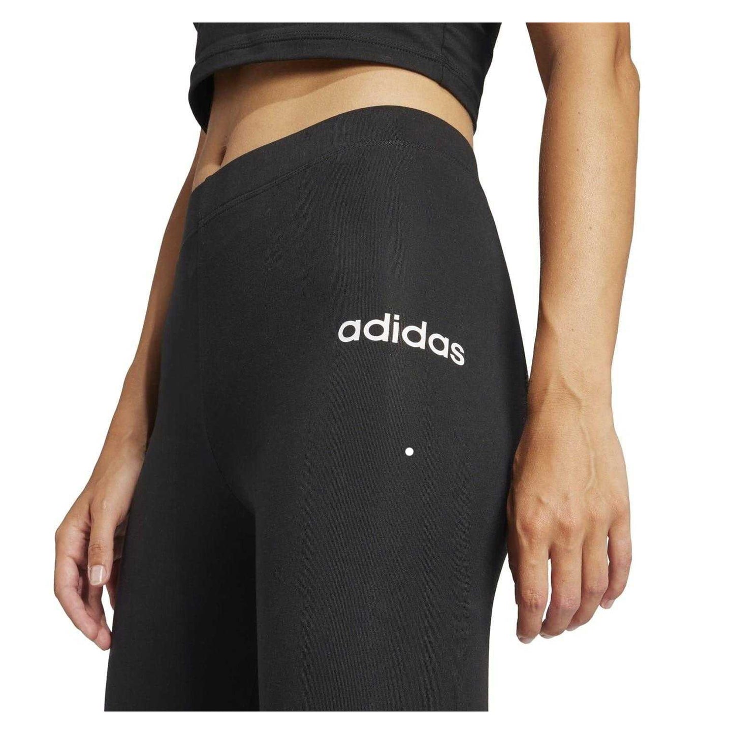 Black - Side - Adidas Womens-Ladies Essentials Slim Leggings