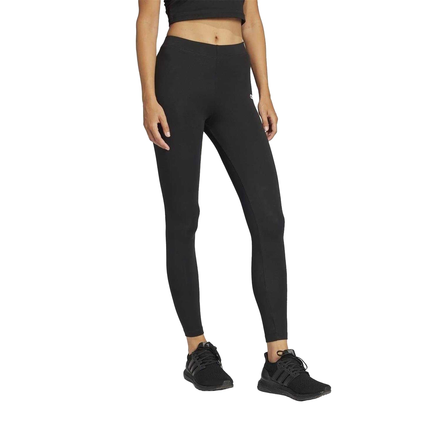 Black - Pack Shot - Adidas Womens-Ladies Essentials Slim Leggings