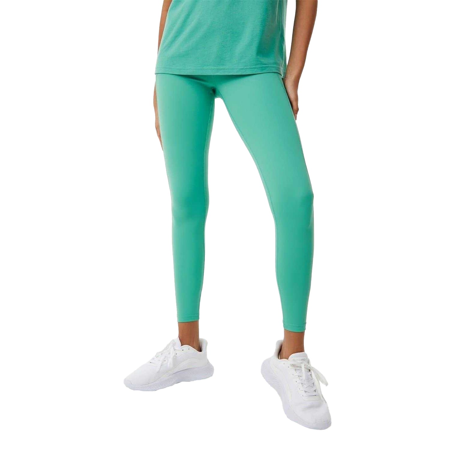 Green - Front - USA Pro Womens-Ladies Core High Rise Leggings